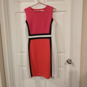 Calvin Klein Color Block Dress Size 14